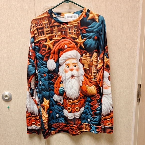 Festive Santa Claus Holiday Sweater - Picture 1 of 5